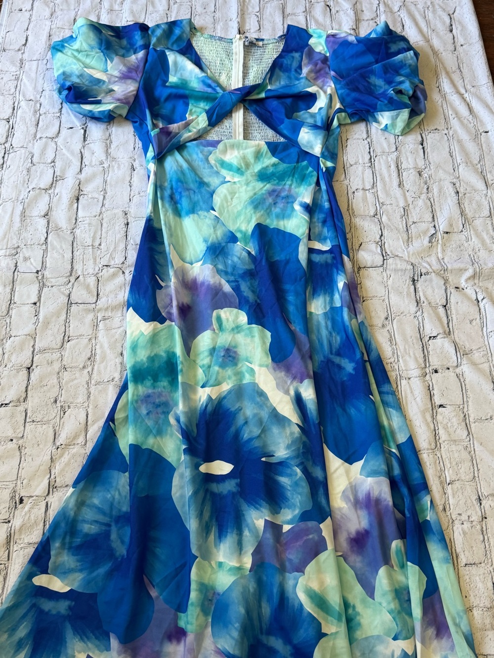 Blue floral dress